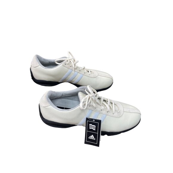 Adidas Driver Isabelle womans beige Leather golf sneakers Size 9 SKU 8791 - Picture 4 of 16